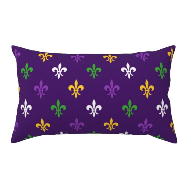 Disketp Purple Mardi Gras Pillowcase, Queen Size Pillow Cases for