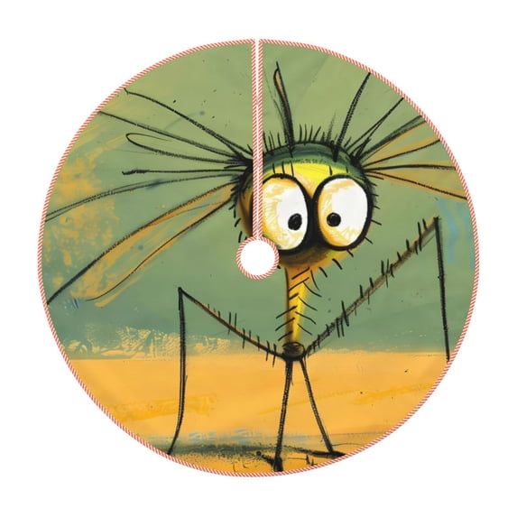 Disketp Quirky Cartoon 123 Christmas Tree Skirt, Christmas Tree Decorations, Christmas Decor, Tree Mat Decoration(30-48IN)-30"