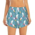 Disketp Rabbit And Balloon Print Women's Shorts Workout Shorts for