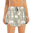 thumbnail image 1 of Disketp Rabbit And Flower Print Women's Shorts Workout Shorts for Athletic Gym Running Shorts with Phone Pockets Medium, 1 of 8