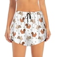 thumbnail image 1 of Disketp Rabbit And Squirrel Print Women's Shorts Workout Shorts for Athletic Gym Running Shorts with Phone Pockets Small, 1 of 8