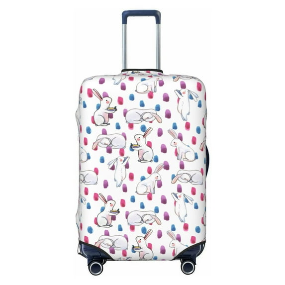 Disketp Rabbit Eating Elastic Travel Luggage Cover Travel Suitcase Protective Cover For Trunk Case Apply To 18''-32'' Suitcase Cover-X-Large