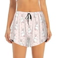 thumbnail image 1 of Disketp Rabbit Print Women's Shorts Workout Shorts for Athletic Gym Running Shorts with Phone Pockets, 1 of 8