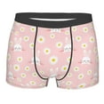 thumbnail image 1 of Disketp Rabbit Sunflower Men's Boxer Briefs,Soft and Breathable Cotton Underwear with ComfortFlex Waistband, 1 of 7