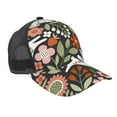 thumbnail image 1 of Disketp Rabbits on Floral Print Trucker Hat Men Women - Mesh Baseball SnapBack Cap, 1 of 1