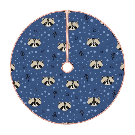 Disketp Raccoon blue point Christmas Tree Skirt, Christmas Tree Decorations, Christmas Decor, Tree Mat Decoration(30-48IN)-30"