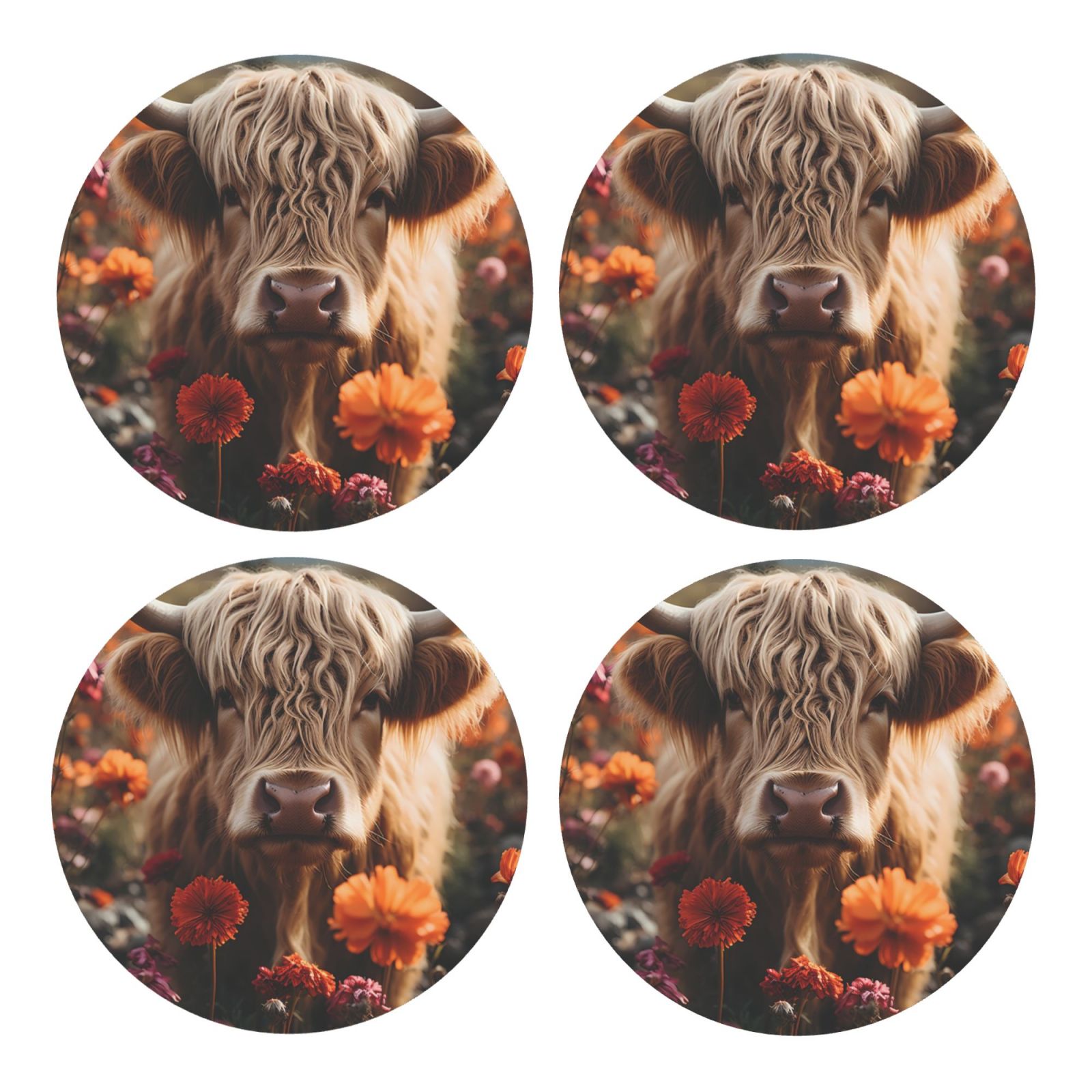Genuine Fred HOT Fresh Pizza Coasters - Set Of 4, Realistic Pizza Designs, MDF Cork, Mini Pizza Box - View #2