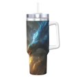 thumbnail image 1 of Disketp Red And Blue Fire Dragon B for 40 OZ Stainless Steel with Handle Lid Straw for Women Men Birthday Presents, 1 of 8