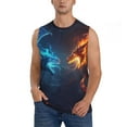 thumbnail image 1 of Disketp Red And Blue Fire Dragon C Sleeveless Tshirts for Men, Muscle Shirts for Men Dry Fit Tank Top-X-Large, 1 of 5