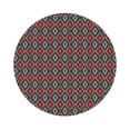 thumbnail image 1 of Disketp Red And Orange On Blue Teal Funny Coasters,6 Pcs Leather Coasters with Holder, Perfect Housewarming Hostess Gifts,Protect Furniture from Water Marks Scratch and Damage,Round Shape, 1 of 7