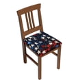 thumbnail image 1 of Disketp Red Blue White Stars for Square Chair Cushion Covers for Hotel, Bedroom, Office,Machine Washable-Four Pieces, 1 of 7