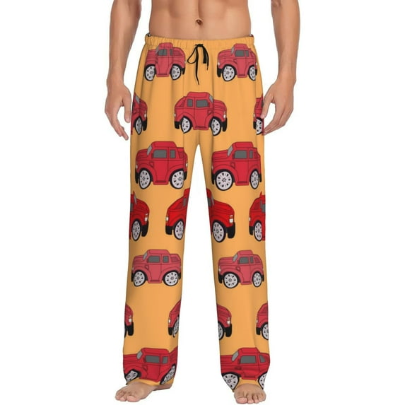 Disketp Red Cars Men'S Pajama Pants - Ultra Soft Fleece Sleep And Lounge Pants (Size: S-Xxl)