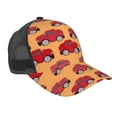 thumbnail image 1 of Disketp Red Cars Print Trucker Hat Men Women - Mesh Baseball SnapBack Cap, 1 of 7