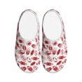 thumbnail image 1 of Disketp Red Football Women's Men's Slippers Plush Slip-On House Slipper for Winter Indoor Soft Cushion Non-slip Fluffy Slides Slippers-11, 1 of 7
