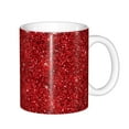 thumbnail image 1 of Disketp Red Glitter Large Coffee Mug with Handle Tea Cup Novelty Coffee Cup for Men Women Office Work, 1 of 6
