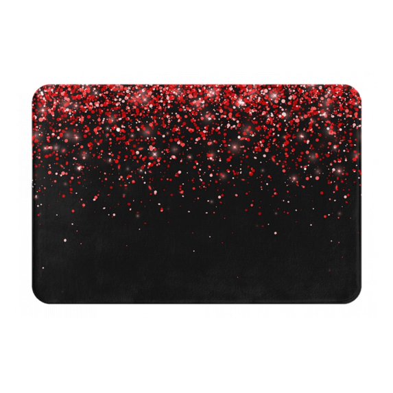 Disketp Red Glitter1 Mat For Front Door Outside - Doormat Outdoor Entrance - Welcome Mats Outdoor,Outside Entry And Outdoor Entrance 16''X24''