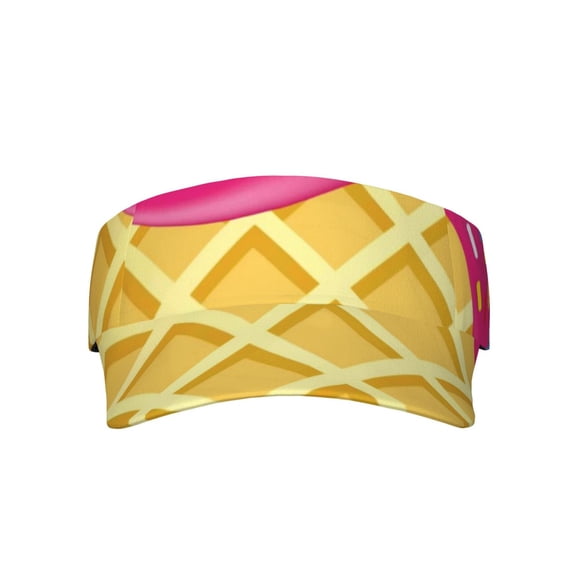 Disketp Red Ice Cream Sun Visors for Women Men Unisex Tennis Golf Visor Hat Adjustable Summer Hats Sport Outdoor Visor Hat UV Protection Cap