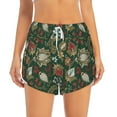 thumbnail image 1 of Disketp Red Leaves Print Women's Shorts Workout Shorts for Athletic Gym Running Shorts with Phone Pockets Small, 1 of 8