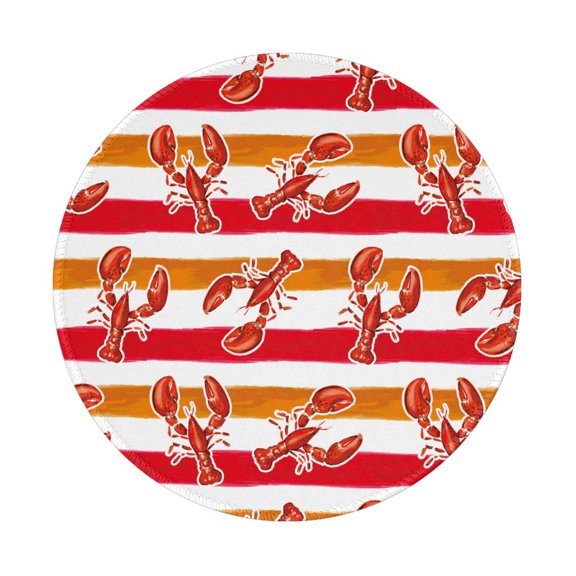 Disketp Red Lobster Small Mouse Pad 7.9x7.9 Inches,Washable Round Mousepad for Office Laptop Computer,Non-Slip Rubber Base Mouse Pads for Wireless Mouse