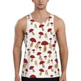 Disketp Red Mushroom Men's Workout Tank Tops Sleeveless Gym Shirt Quick