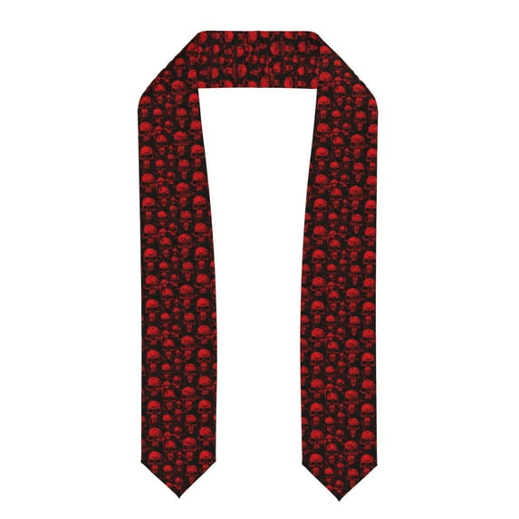 Disketp Red Skulls Graduation Stole Class of 2024 Customized Congratulations Sash ,Unisex, 72"