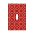 thumbnail image 1 of Disketp Red White Snowflakes Decorative Light Switch or Outlet Wall Plate with Safety Cover-Style T, 1 of 6