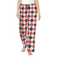 thumbnail image 1 of Disketp Red and black argyle Pajamas Pants for Women, Lounge for Women,Women’s Pajama Lounge Pants-X-Large, 1 of 6