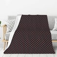 thumbnail image 1 of Disketp Red and white polka dots Cozy Flannel Fleece Throw Blanket: Has a velvety texture for All Seasons - Perfect for Women, Men, & Kids"50"x40", 1 of 6