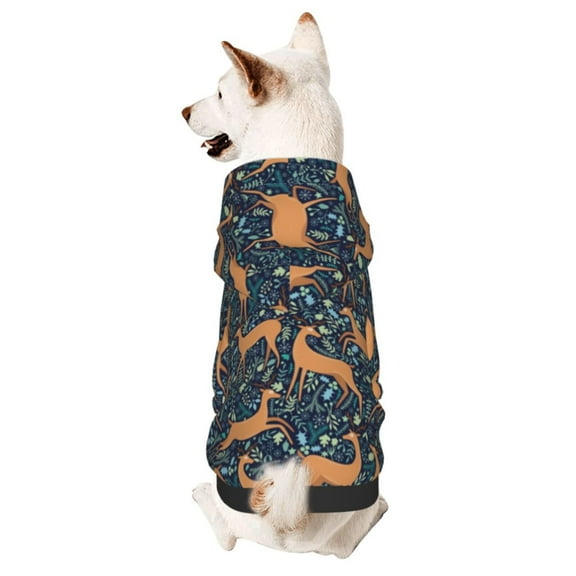 Disketp Reindeer Dog Hoodie Dog Clothes with Hat, Pet Winter Clothes Warm Hoodies Coat for Small Dogs-