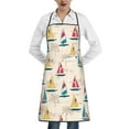 thumbnail image 1 of Disketp Reto Marine Nautical Kitchen Apron with adjustable Aprons for Women with Pockets Cooking Powder Pink Apron, 1 of 7