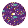 thumbnail image 1 of Disketp Retro 80s Style Christmas Tree Skirt, Christmas Tree Decorations, Christmas Decor, Tree Mat Decoration(30-48IN)-36", 1 of 6