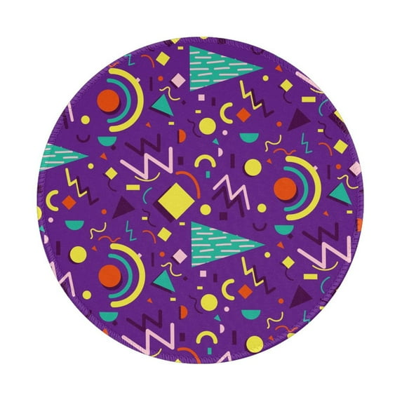 Disketp Retro 80s Style Small Mouse Pad 7.9x7.9 Inches,Washable Round Mousepad For Office Laptop Computer,Non-Slip Rubber Base Mouse Pads For Wireless Mouse