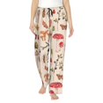 thumbnail image 1 of Disketp Retro Autum Mushrooms Print Women'S Comfy Pajama Pants Casual Drawstring Palazzo Lounge Wide Leg Pants, 1 of 9