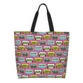 thumbnail image 1 of Disketp Retro Cassette Tote Bag for Women, Handbag Shoulder Tote Bag, for Shopping and Travel, 1 of 8