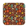 thumbnail image 1 of Disketp Retro Coffee Funny Coasters,4 Pcs Leather Coasters With Holder, Perfect Housewarming Hostess Gifts,Protect Furniture From Water Marks Scratch And Damage, 1 of 9