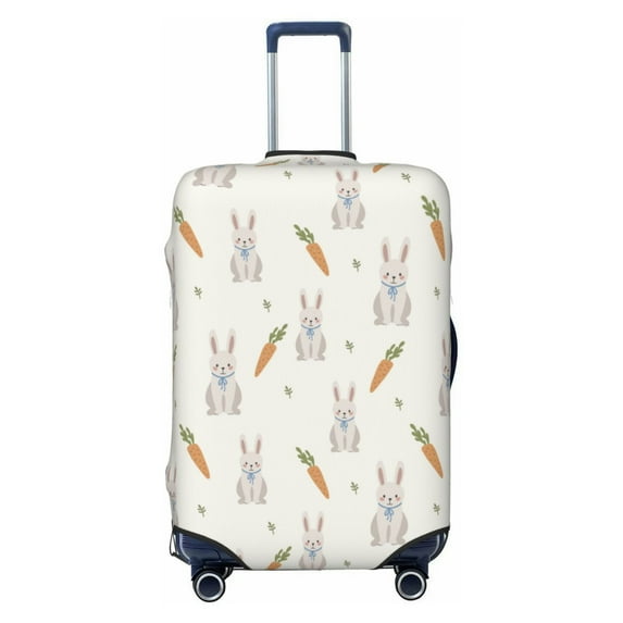 Disketp Retro Rabbit Elastic Travel Luggage Cover Travel Suitcase Protective Cover For Trunk Case Apply To 18''-32'' Suitcase Cover-Large