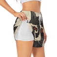 thumbnail image 1 of Disketp Retro Raccoon Graphic Print Women's Shorts Workout Shorts for Athletic Gym Running Shorts with Phone Pockets-X-Large, 1 of 7