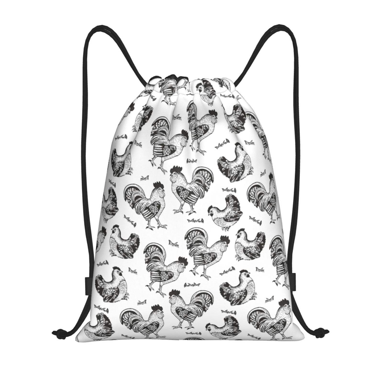 Disketp Retro Rooster Drawstring Backpack Drawstring Gym Bags Draw