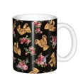 thumbnail image 1 of Disketp Rose Flower Bear Large Coffee Mug with Handle Tea Cup Novelty Coffee Cup for Men Women Office Work, 1 of 6