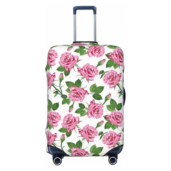 Disketp Rose Flowers Elastic Travel Luggage Cover Travel Suitcase Protective Cover For Trunk Case Apply To 18''-32'' Suitcase Cover-Small