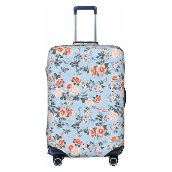 Disketp Rose Flowers Elastic Travel Luggage Cover Travel Suitcase Protective Cover For Trunk Case Apply To 18''-32'' Suitcase Cover-X-Large