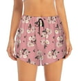 thumbnail image 1 of Disketp Rose Flowers Print Women's Shorts Workout Shorts for Athletic Gym Running Shorts with Phone Pockets Large, 1 of 8
