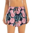 thumbnail image 1 of Disketp Rose Flowers Print Women's Shorts Workout Shorts for Athletic Gym Running Shorts with Phone Pockets Small, 1 of 8
