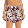 thumbnail image 1 of Disketp Rose Flowers Print Women's Shorts Workout Shorts for Athletic Gym Running Shorts with Phone Pockets Small, 1 of 8