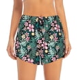 thumbnail image 1 of Disketp Rose Flowers Print Women's Shorts Workout Shorts for Athletic Gym Running Shorts with Phone Pockets X-Large, 1 of 8