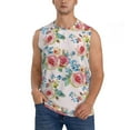 thumbnail image 1 of Disketp Rose Flowers Sleeveless Tshirts for Men, Muscle Shirts for Men Dry Fit Tank Top-Small, 1 of 5