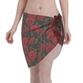 thumbnail image 1 of Disketp Rose Women Swimsuit Cover Up Short Chiffon Summer Beach Sarong Bikini Wrap Skirt Bathing Suit, 1 of 7