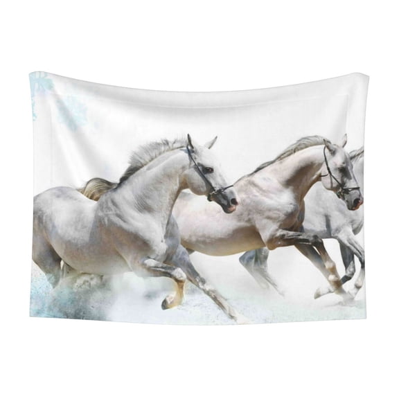 Disketp Running White Horses Dog Blanket/Bed Cover for Dogs and Cats,Puppy Essentials-Small