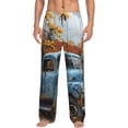 thumbnail image 1 of Disketp Rustic Vintage Truck Autumn Men's Pajama Pants - Ultra Soft Fleece Sleep and Lounge Pants (Size: S-XXL)-Large, 1 of 6