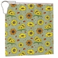 thumbnail image 1 of Disketp Sage Green With Sunflowers Stall Fabric Shower Curtain Liner Waterproof - 72" x 72", Lightweight Stall Size Shower Curtain Machine Washable - 60x72, 1 of 5
